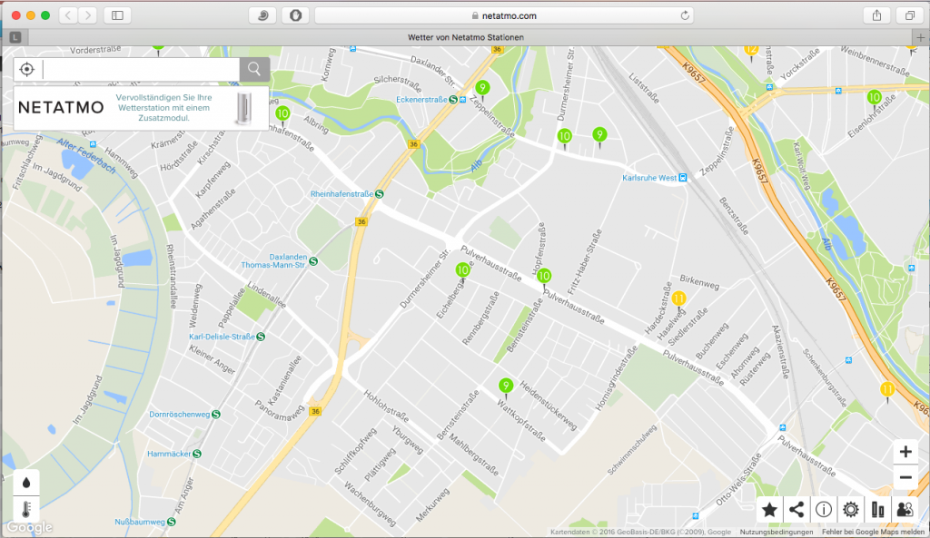 Netatmo Weathermap